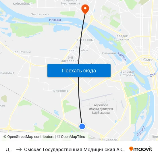 Доц to Омская Государственная Медицинская Академия map
