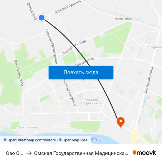 Оао Онпз to Омская Государственная Медицинская Академия map