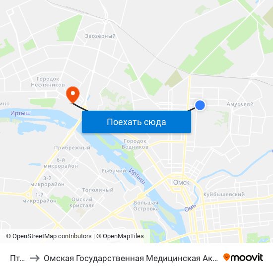 Птск to Омская Государственная Медицинская Академия map