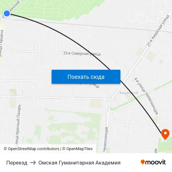 Переезд to Омская Гуманитарная Академия map