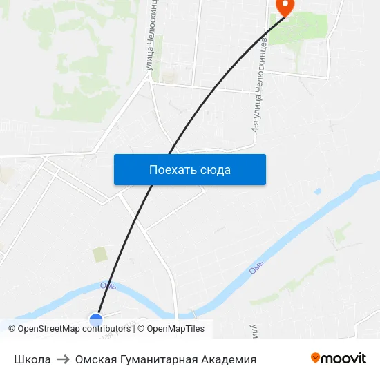 Школа to Омская Гуманитарная Академия map