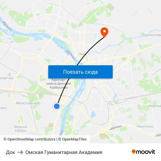 Док to Омская Гуманитарная Академия map