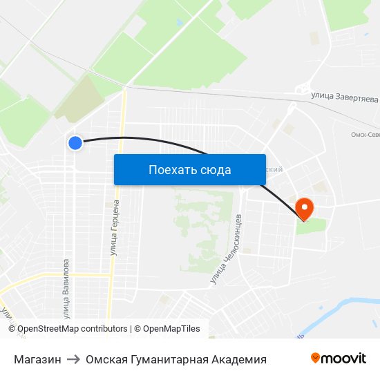 Магазин to Омская Гуманитарная Академия map