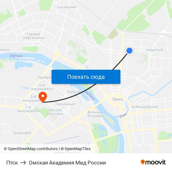 Птск to Омская Академия Мвд России map