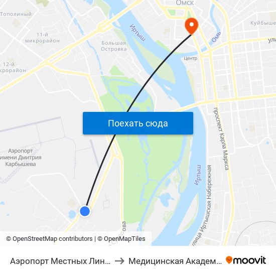 Аэропорт Местных Линий to Медицинская Академия map