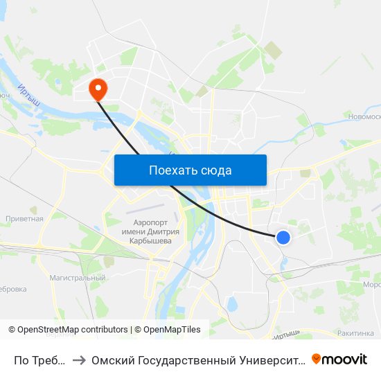 По Требованию to Омский Государственный Университет Им. Ф. М. Достоевского map