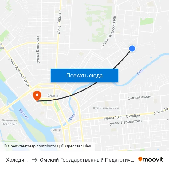 Холодильник to Омский Государственный Педагогический Университет map