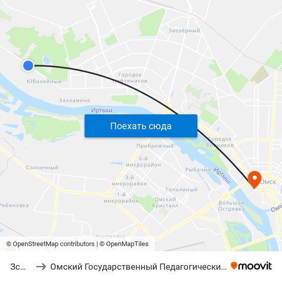 Зсжб-5 to Омский Государственный Педагогический Университет map