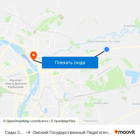 Сады Сатурн to Омский Государственный Педагогический Университет map
