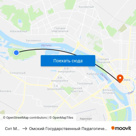Снт Медик to Омский Государственный Педагогический Университет map