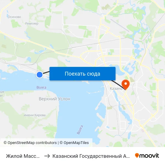 Жилой Массив Новое Аракчино to Казанский Государственный Архитектурно-Строительный Университет map