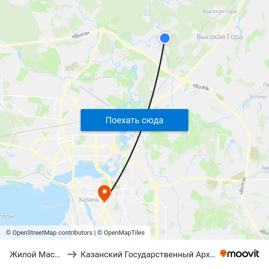 Жилой Массив Кульсеитово to Казанский Государственный Архитектурно-Строительный Университет map