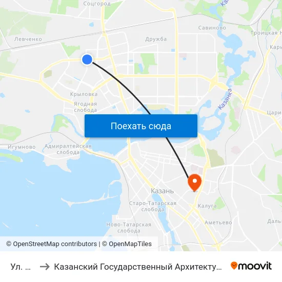 Ул. Восход to Казанский Государственный Архитектурно-Строительный Университет map