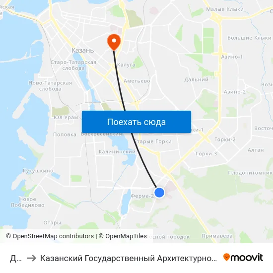 Дркб to Казанский Государственный Архитектурно-Строительный Университет map