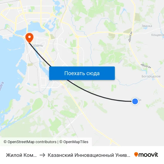 Жилой Комплекс Светлый to Казанский Инновационный Университет Имени В.Г Тимирясова (Иэуп) map