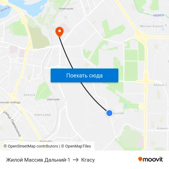 Жилой Массив Дальний-1 to Кгасу map