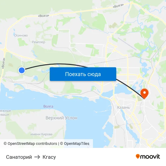 Санаторий to Кгасу map