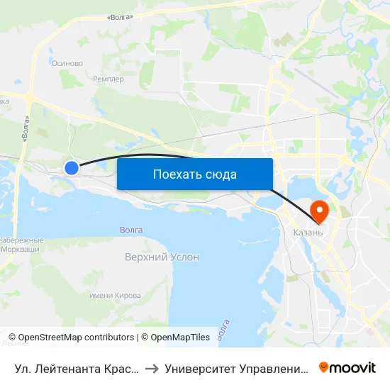 Ул. Лейтенанта Красикова to Университет Управления Тисби map