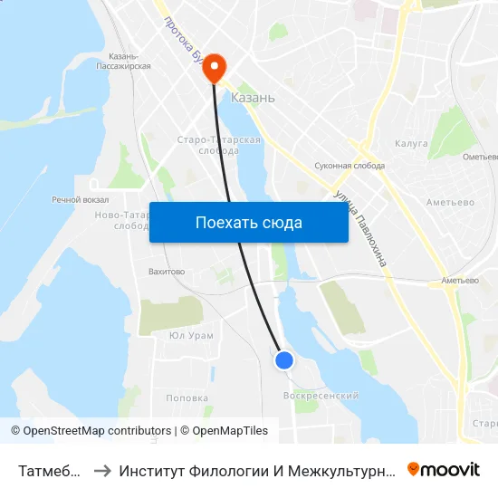 Татмебельбыт to Институт Филологии И Межкультурной Коммуникации Кфу map