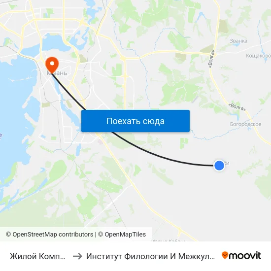 Жилой Комплекс Светлый to Институт Филологии И Межкультурной Коммуникации Кфу map