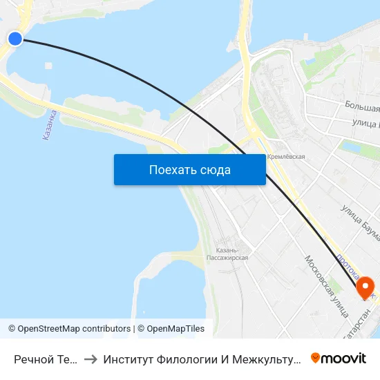 Речной Техникум-2 to Институт Филологии И Межкультурной Коммуникации Кфу map