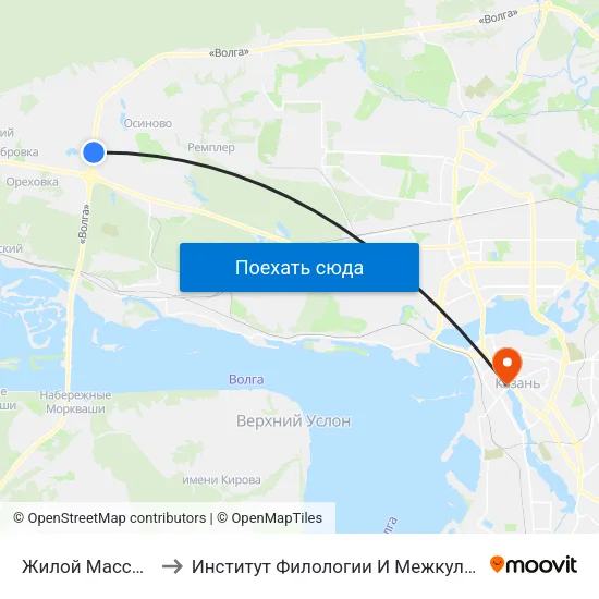 Жилой Массив Новая Тура to Институт Филологии И Межкультурной Коммуникации Кфу map