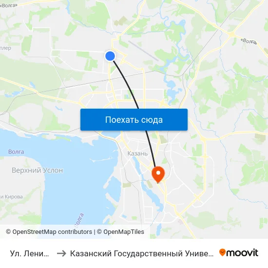 Ул. Ленинградская to Казанский Государственный Университет Культуры И Искусств map