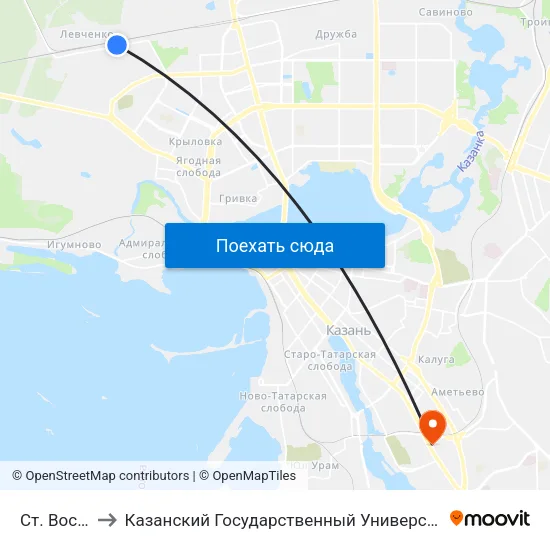 Ст. Восстание to Казанский Государственный Университет Культуры И Искусств map