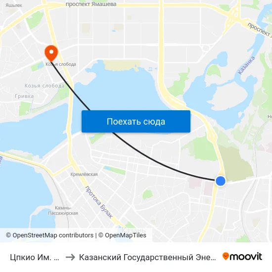 Цпкио Им. Горького-3 to Казанский Государственный Энергетический Университет map