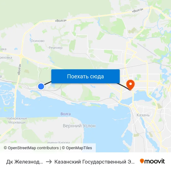 Дк Железнодорожников-1 to Казанский Государственный Энергетический Университет map
