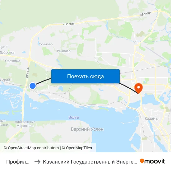 Профилакторий to Казанский Государственный Энергетический Университет map