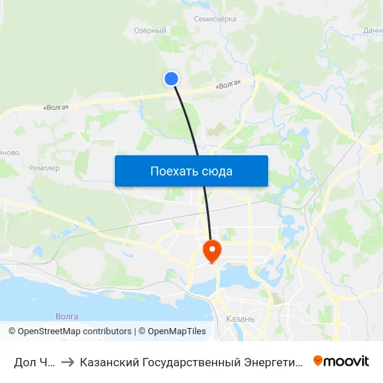 Дол Чайка to Казанский Государственный Энергетический Университет map