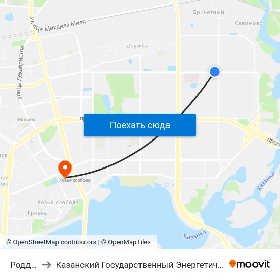 Роддом-1 to Казанский Государственный Энергетический Университет map