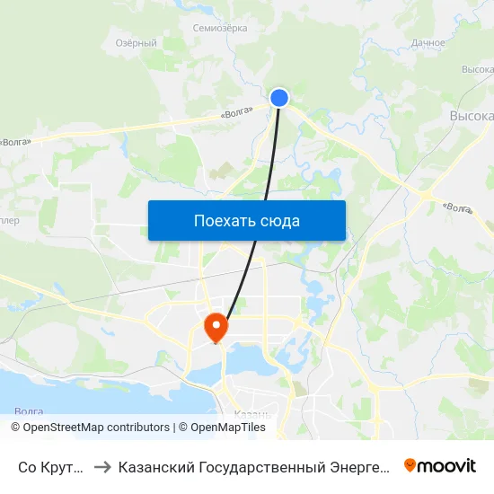 Со Крутушка-1 to Казанский Государственный Энергетический Университет map