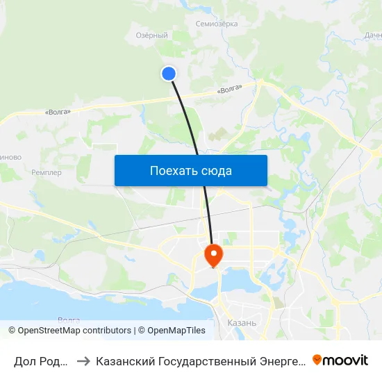 Дол Родничок-1 to Казанский Государственный Энергетический Университет map