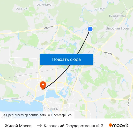 Жилой Массив Кульсеитово to Казанский Государственный Энергетический Университет map