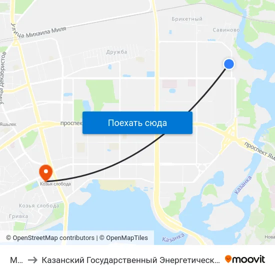 Мжк to Казанский Государственный Энергетический Университет map