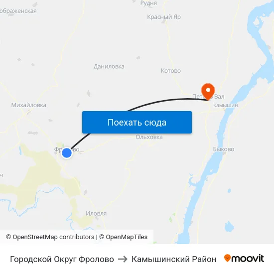 Городской Округ Фролово to Камышинский Район map