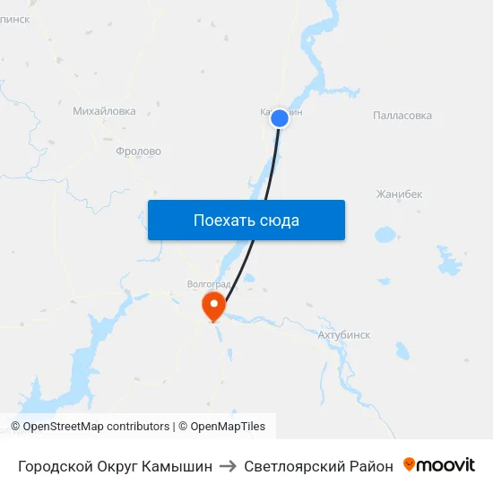 Городской Округ Камышин to Светлоярский Район map