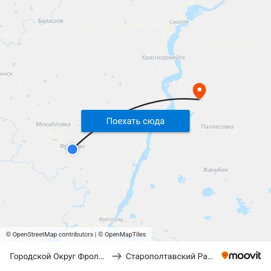Городской Округ Фролово to Старополтавский Район map