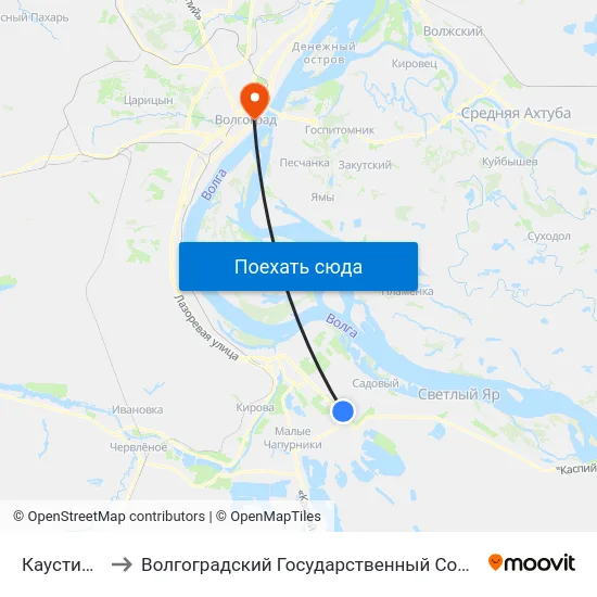 Каустик Центр (А) to Волгоградский Государственный Социально-Педагогический Университет map