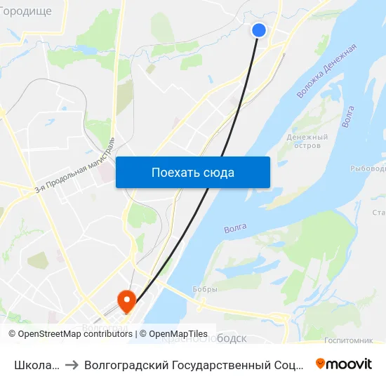Школа №17 (Б) to Волгоградский Государственный Социально-Педагогический Университет map