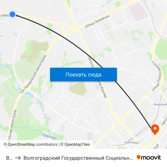 Взбт to Волгоградский Государственный Социально-Педагогический Университет map