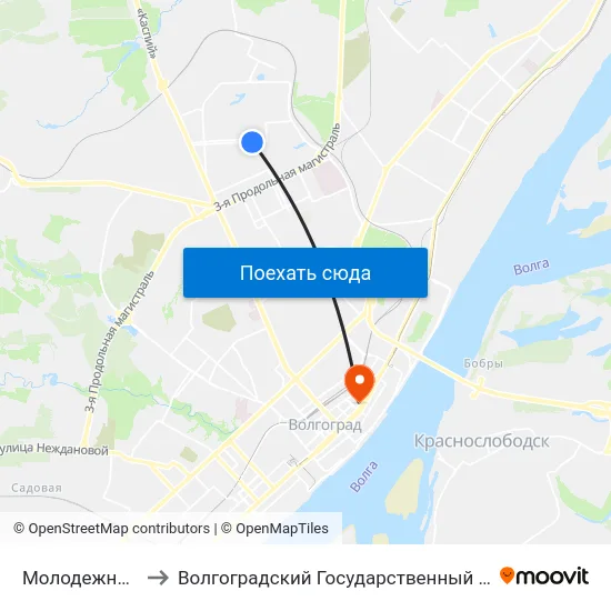 Молодежный Центр Россия to Волгоградский Государственный Социально-Педагогический Университет map