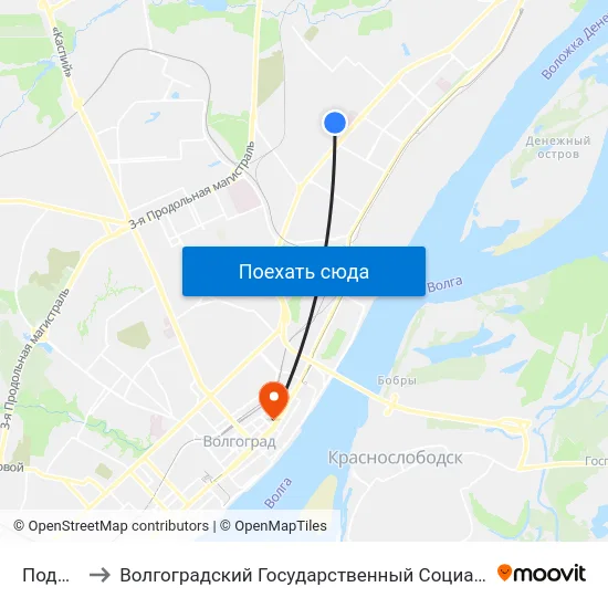 Поддубного to Волгоградский Государственный Социально-Педагогический Университет map
