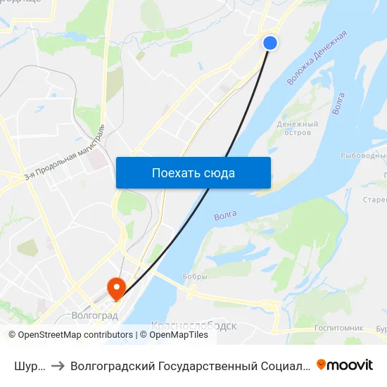 Шурухина to Волгоградский Государственный Социально-Педагогический Университет map