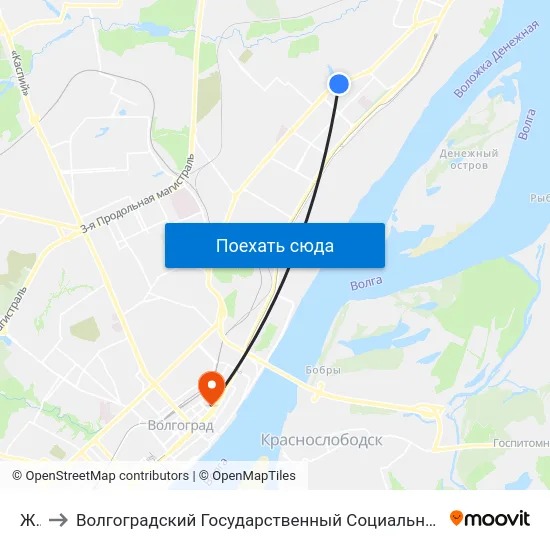 Жко to Волгоградский Государственный Социально-Педагогический Университет map