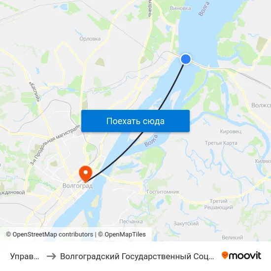 Управление Гэс to Волгоградский Государственный Социально-Педагогический Университет map
