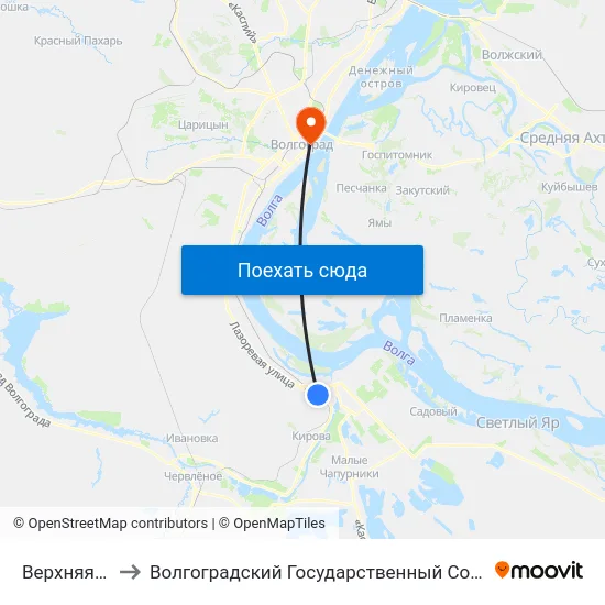 Верхняя Судоверфь to Волгоградский Государственный Социально-Педагогический Университет map