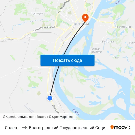 Солёный Пруд to Волгоградский Государственный Социально-Педагогический Университет map